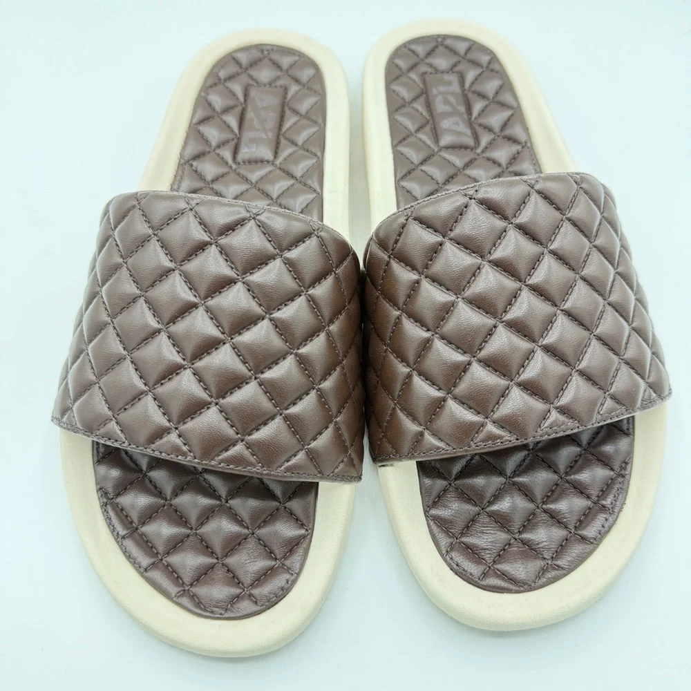 APL Lusso Slide Chocolate Leather/Cream Men's Size 9 Women's Size 10.5 EU 42 NEW